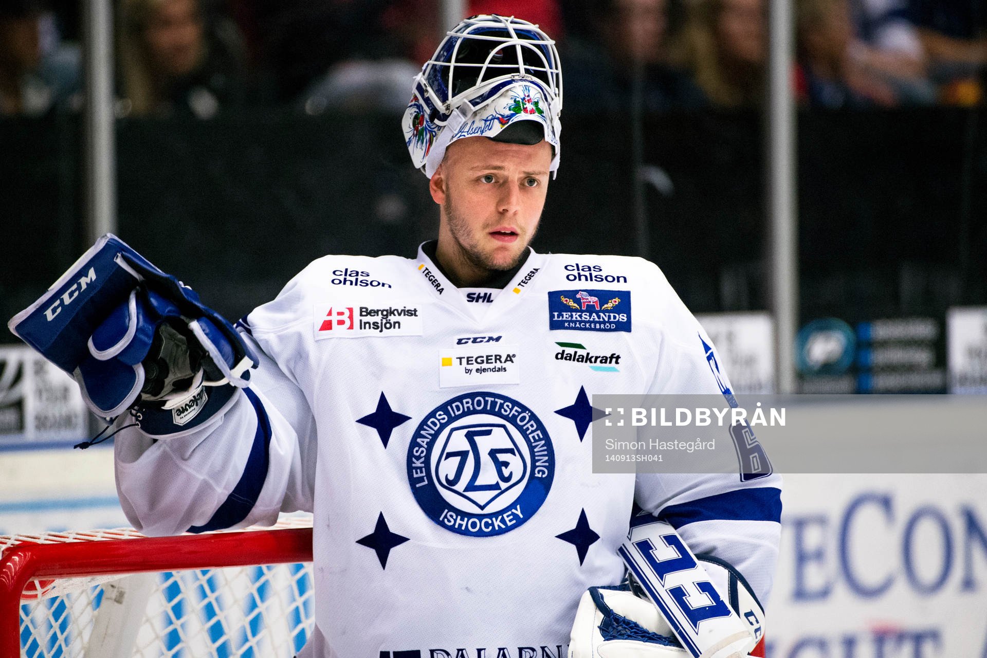 Leksands målvakt Oscar Alsenfelt deppar