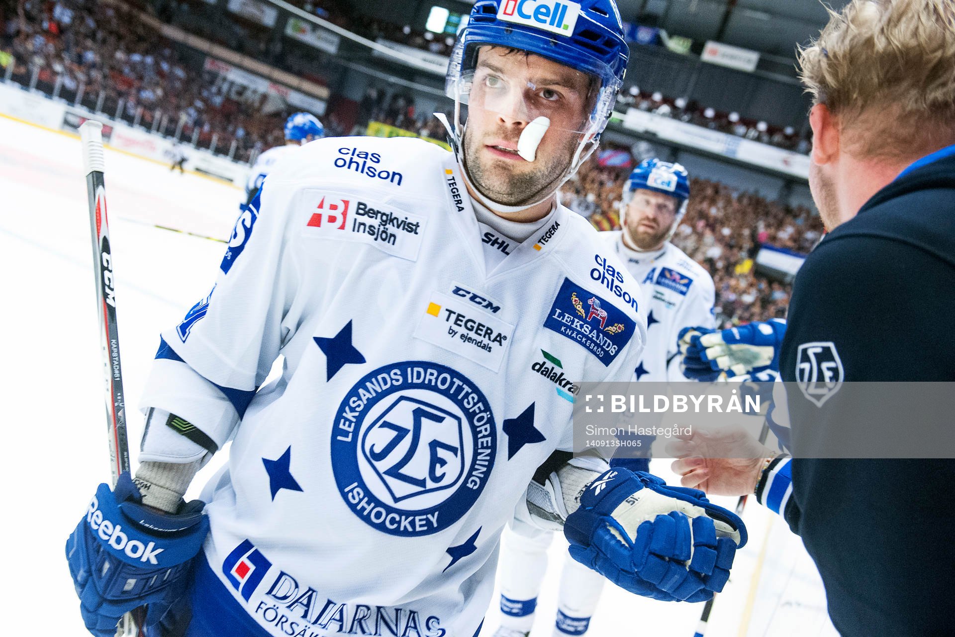 Leksands Kevin Kapstad jublar