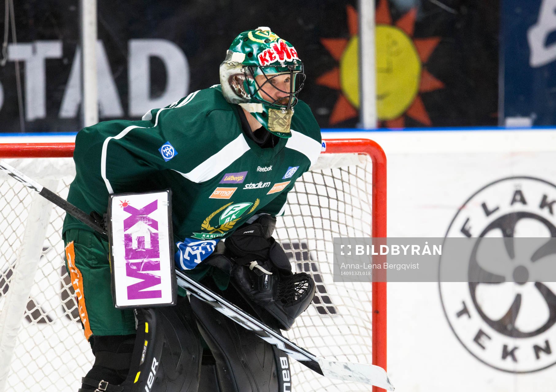 Färjestads målvakt Justin Pogge