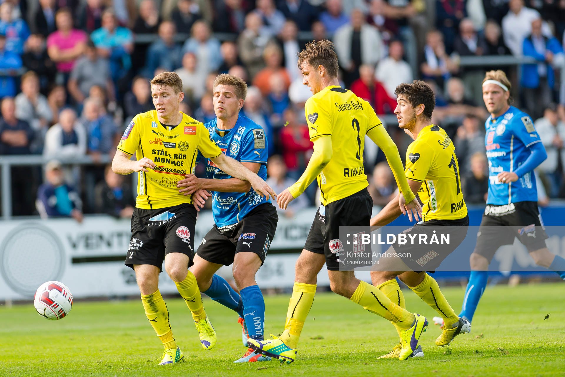 Mjällbys Viktor Agardius och Halmstads Mikael Boman