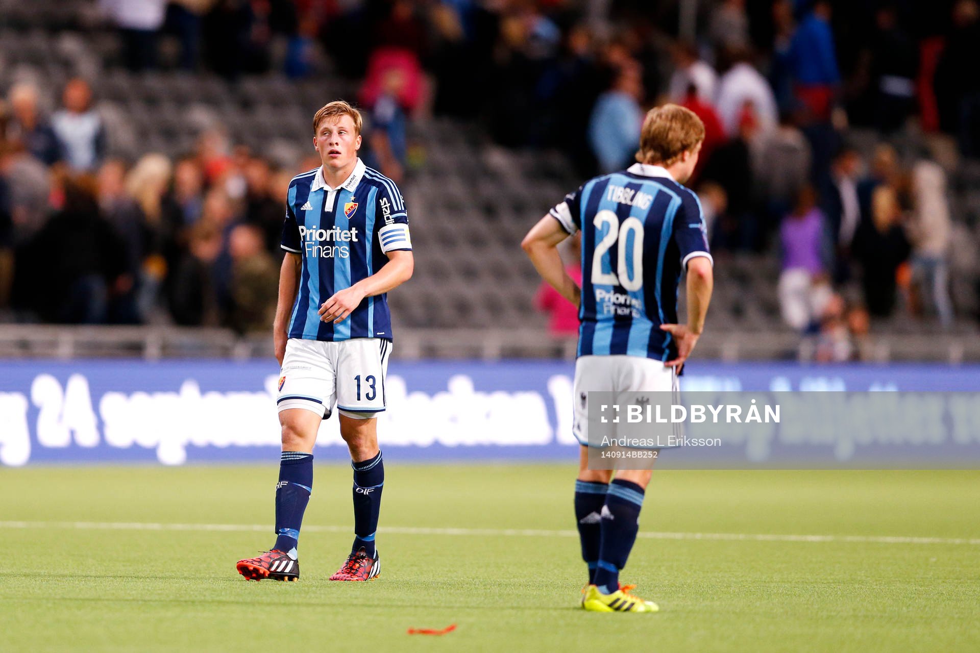 Djurgårdens Emil Bergström och Simon Tibbling deppar