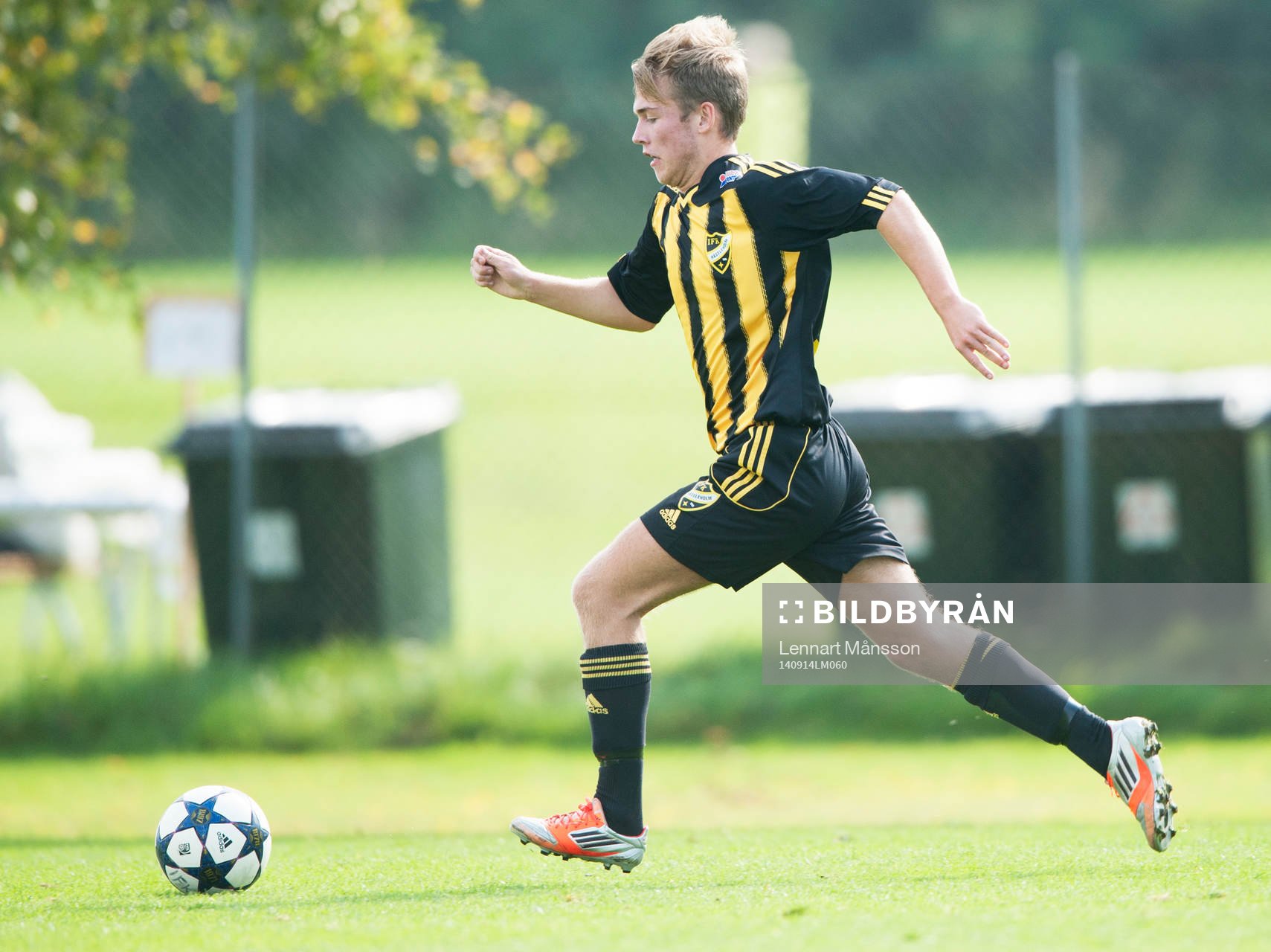 Edvin Rydell i matchen i juniorallsvenskan mellan IFK