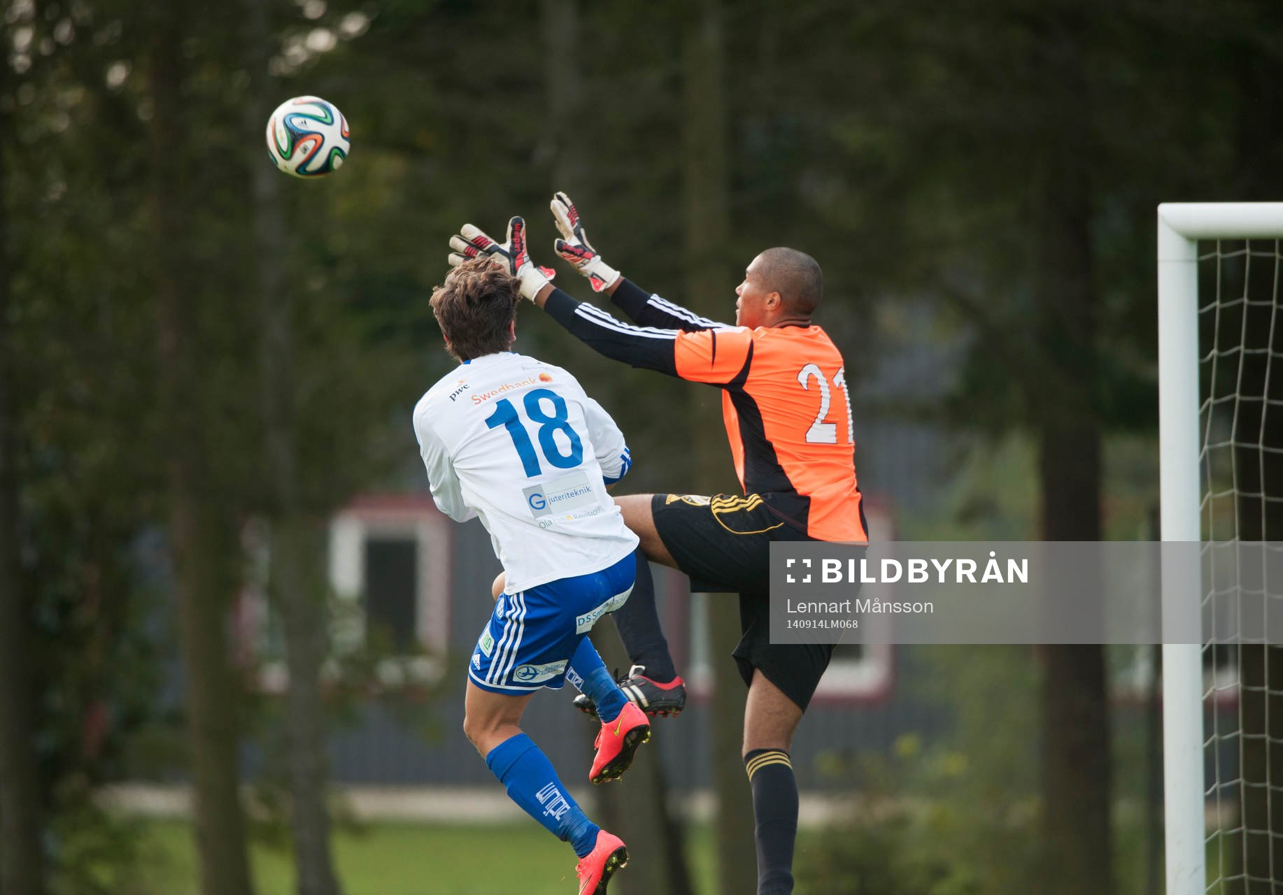 IFK Hässleholms målvakt Kevin Håkman Bangura  i matchen