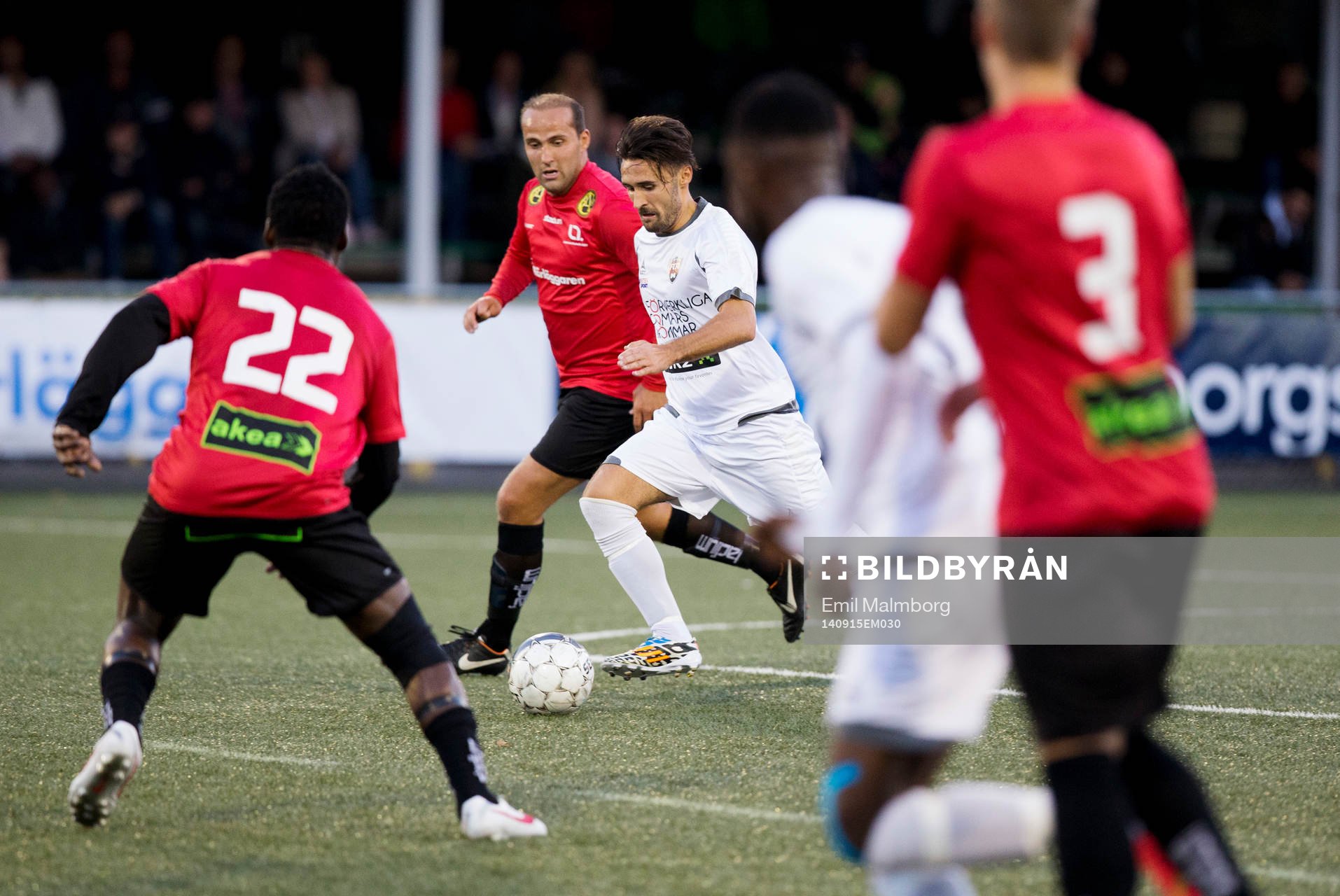 Ali Burrniku  från Rosengård under matchen mellan LB07 och Rosengård den 15 September 2014 i Malmö