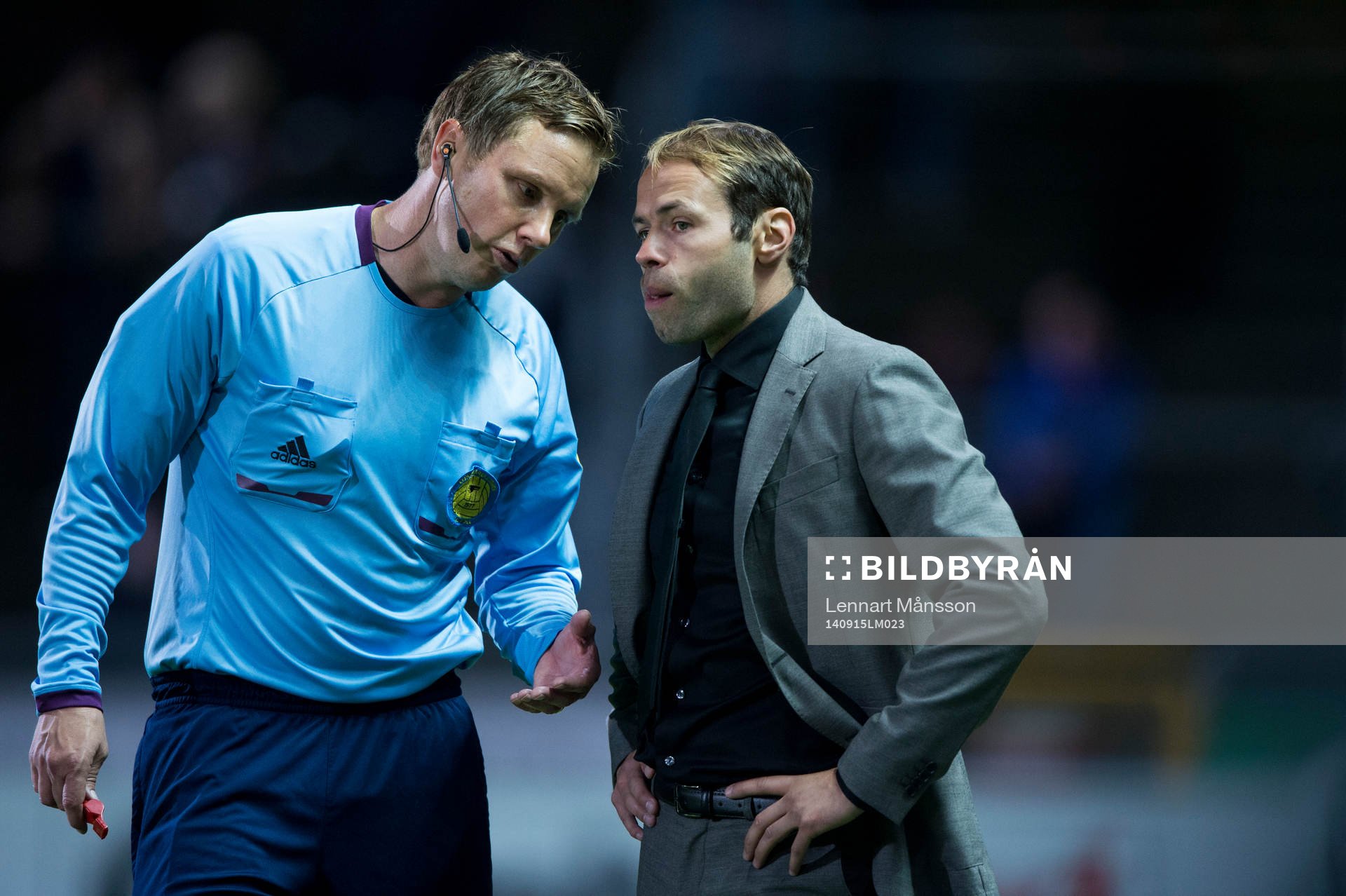 s tränare Andreas Alm i matchen i allsvenskan mellan