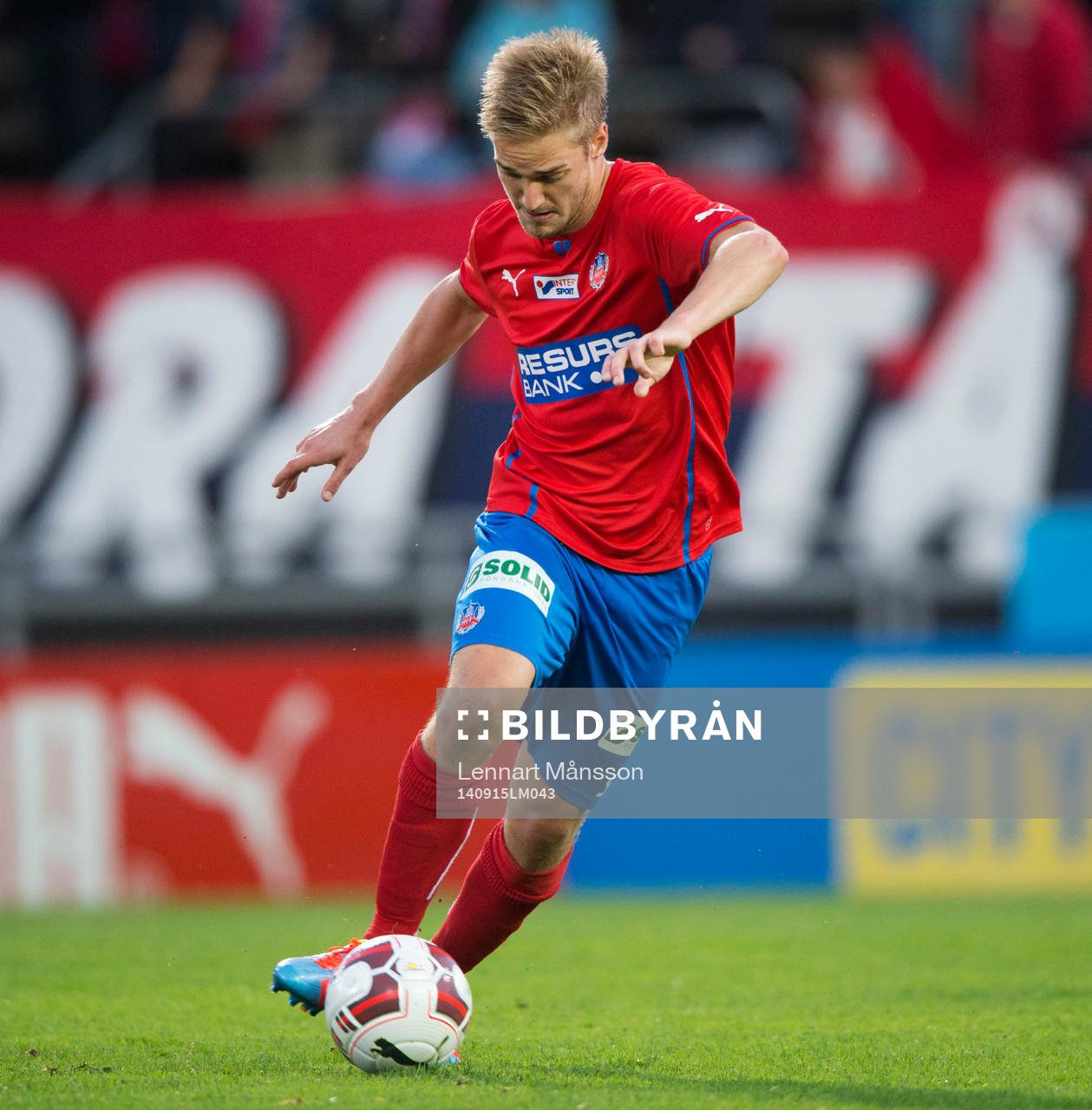 Helsingborgs Johan Mårtensson i matchen i allsvenskan