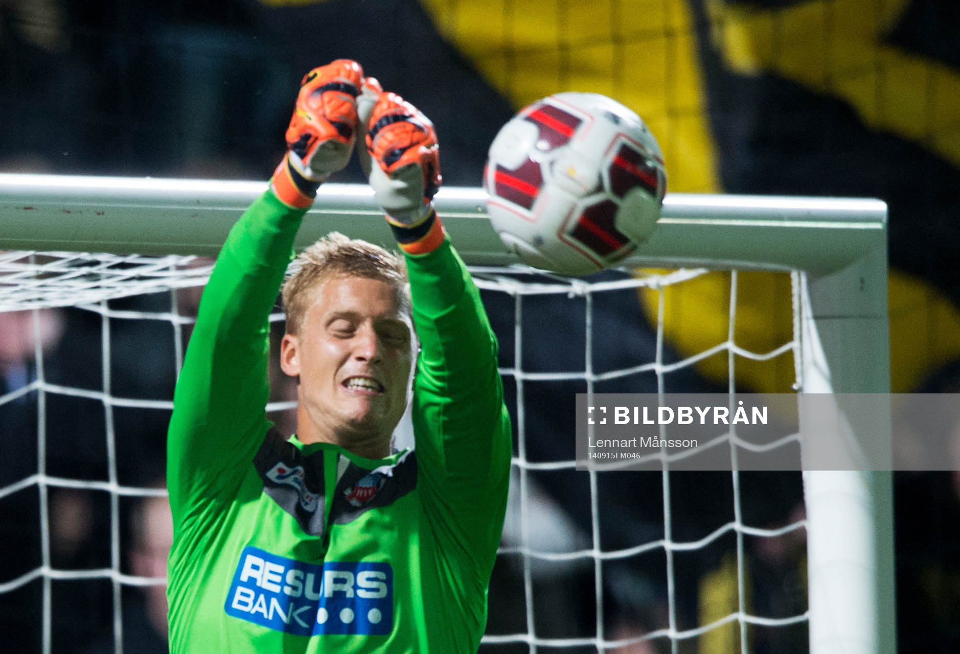 Helsingborgs målvakt Pär Hansson i matchen i allsvenskan