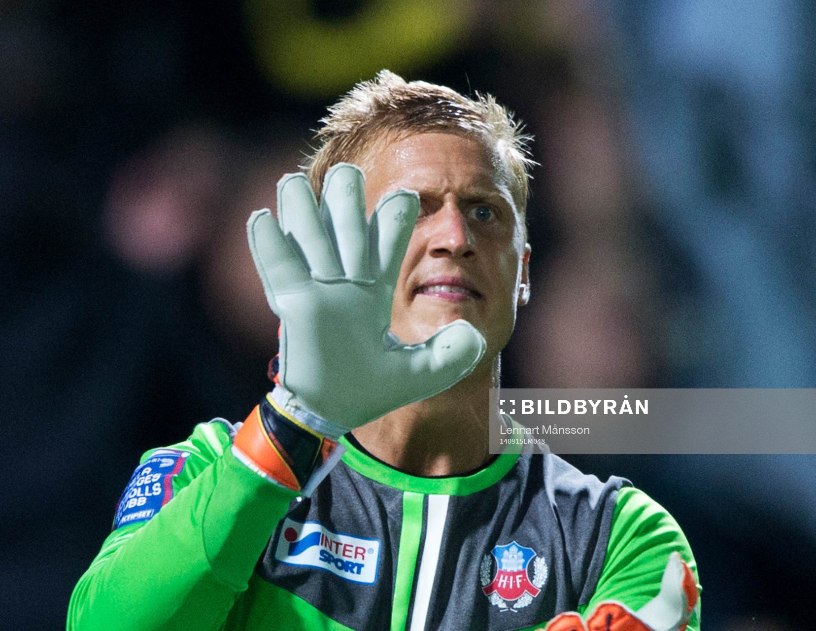 Helsingborgs målvakt Pär Hansson i matchen i allsvenskan