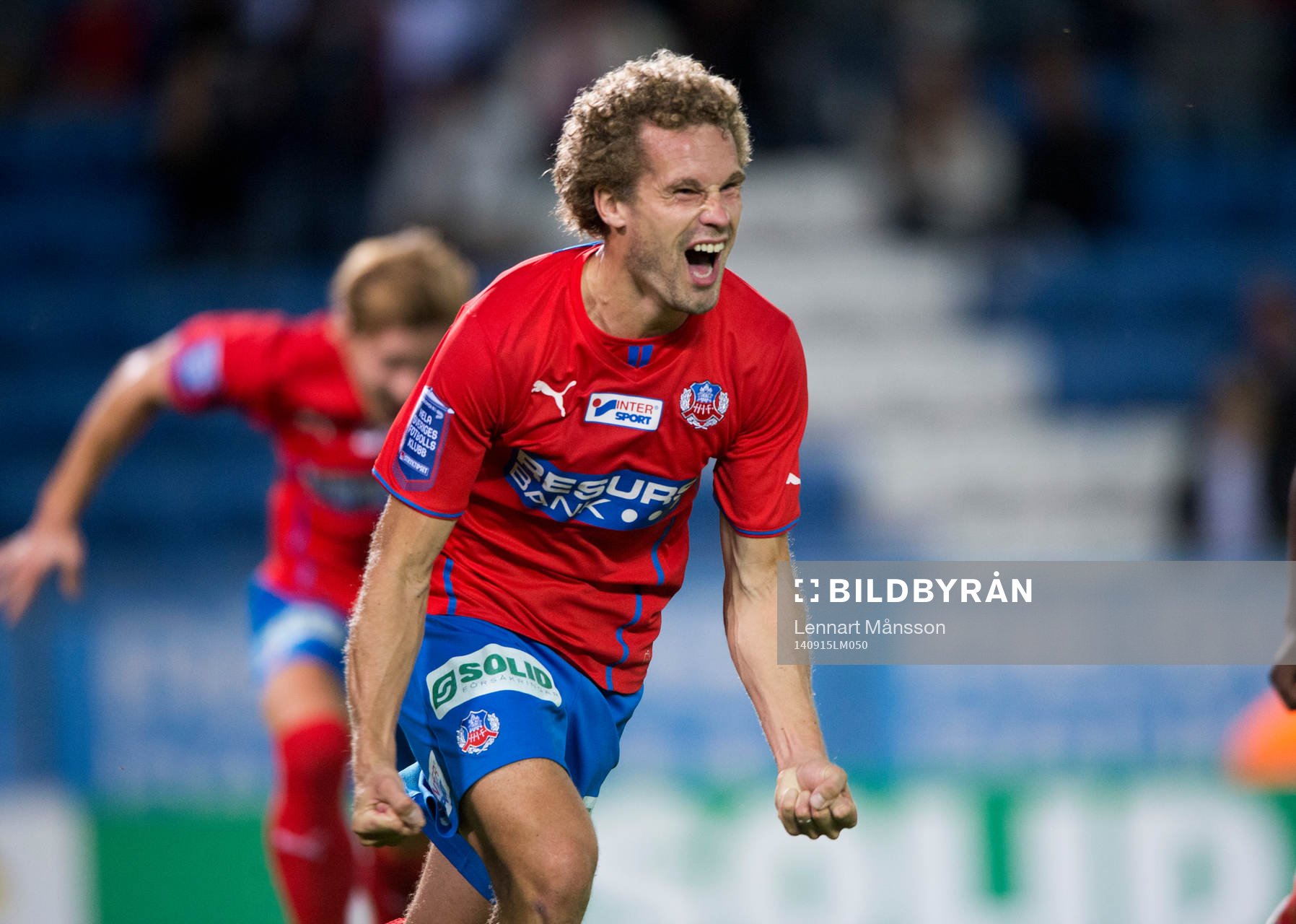 Helsingborgs Christoffer Andersson har gjort 1-0 i matchen