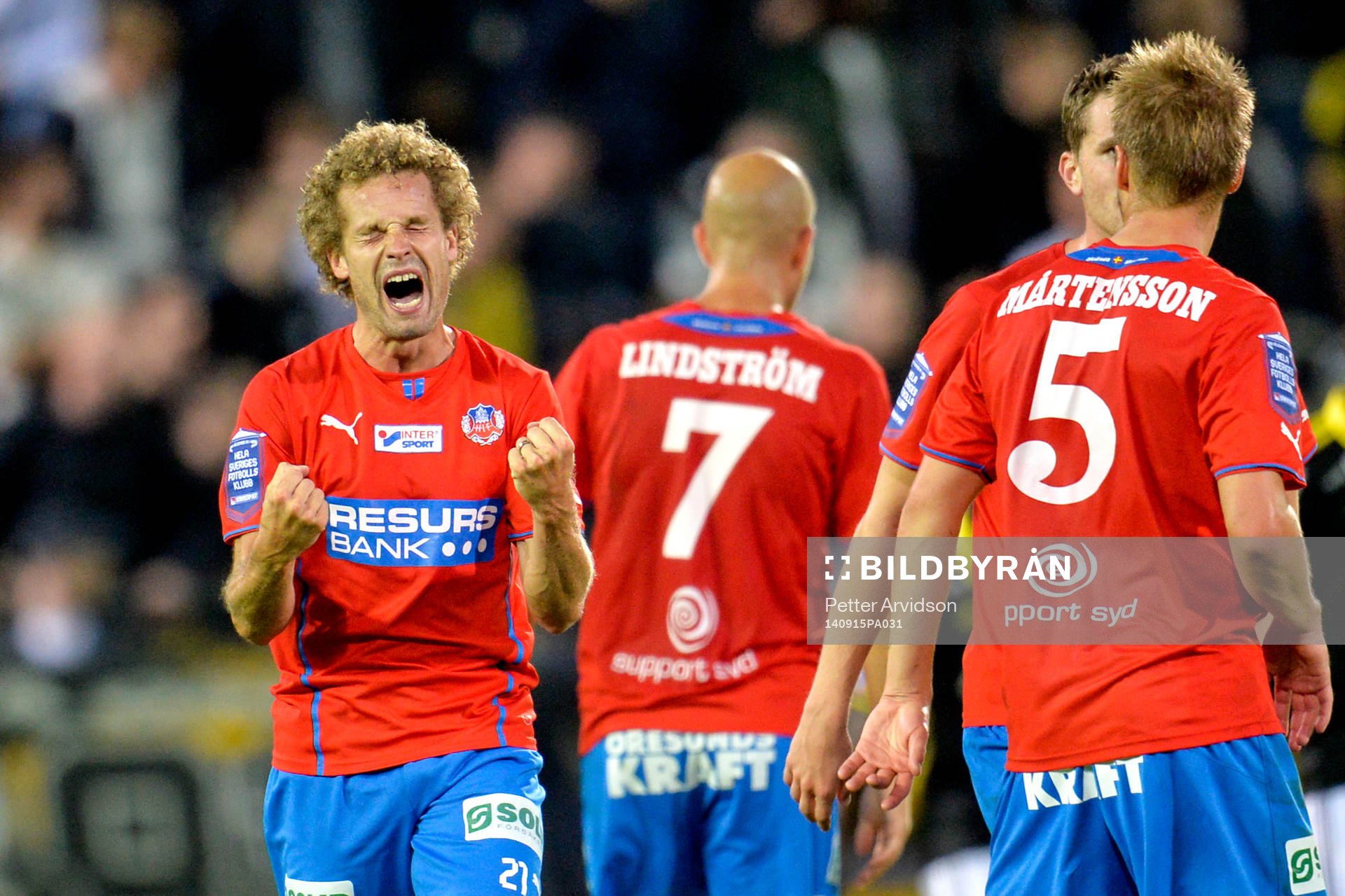 Helsingborgs Christoffer Andersson jublar