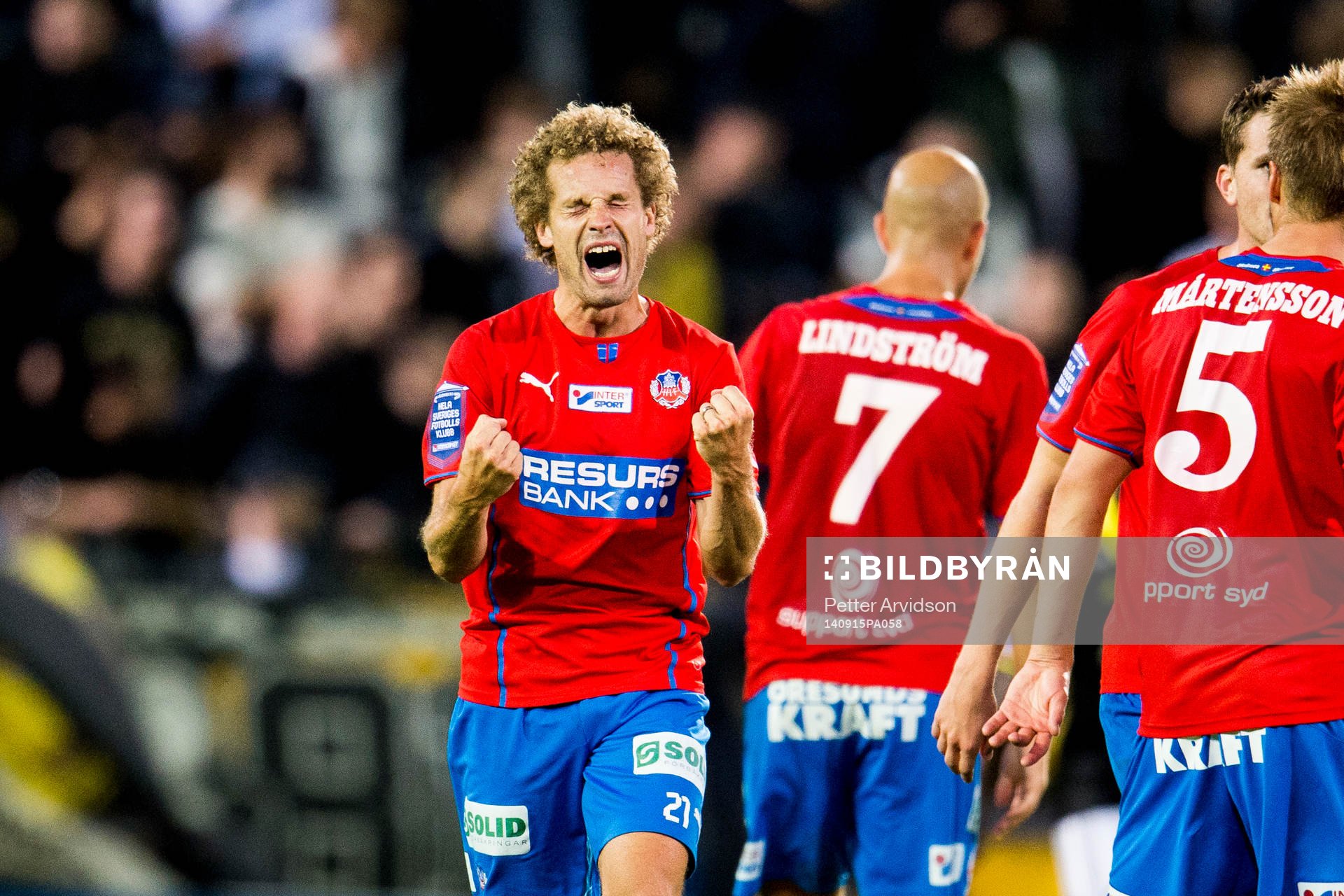 Helsingborgs Christoffer Andersson jublar