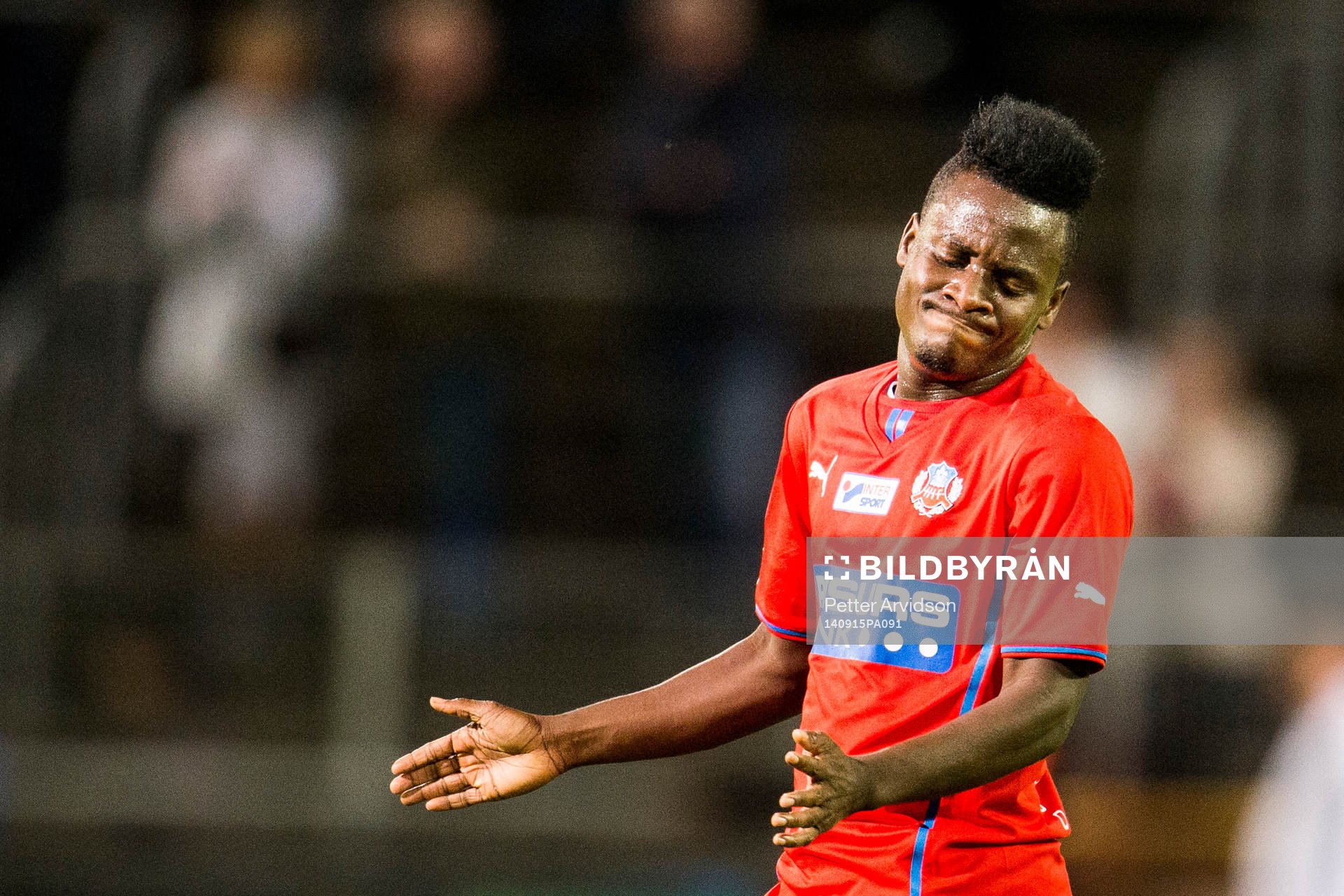 Helsingborgs David Accam deppar