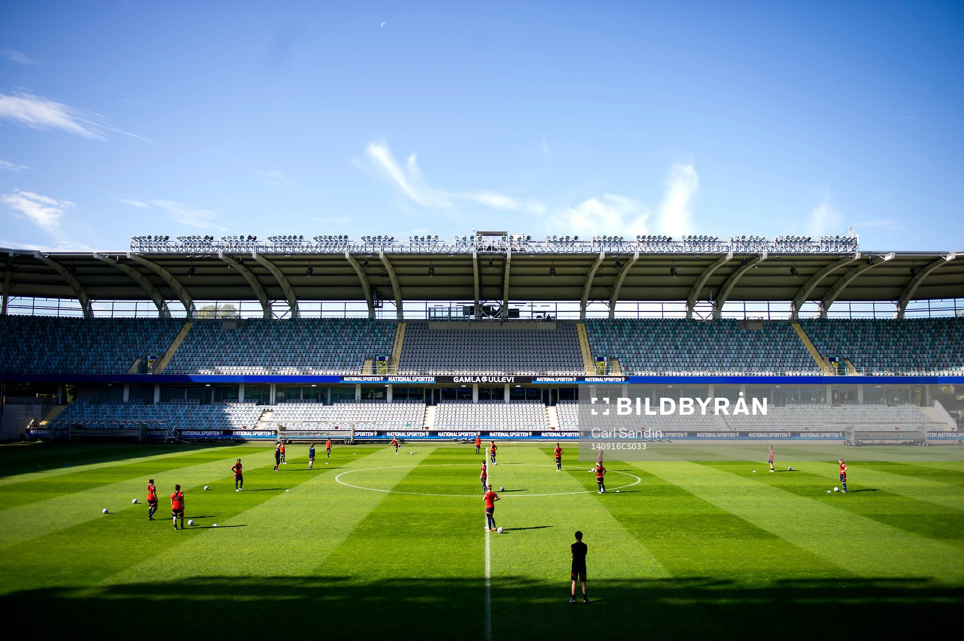 Spelarna värmer upp