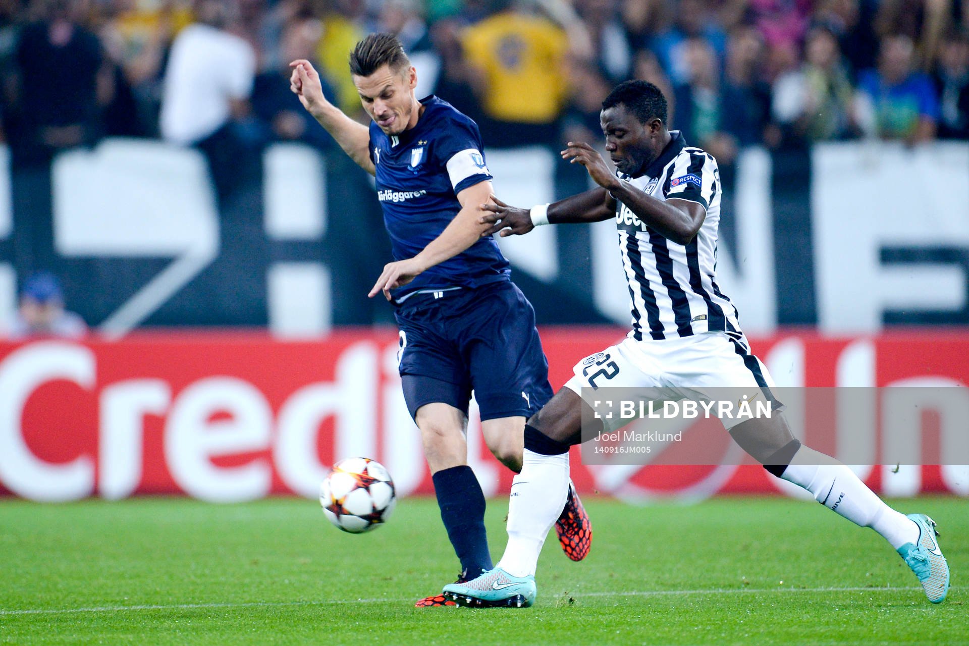 s Markus Rosenberg och Juventus Kwadwo Asamoah