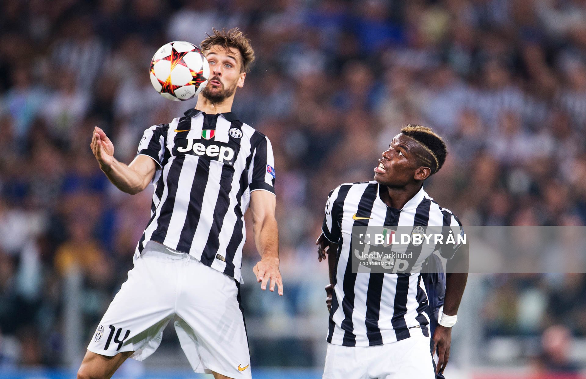 Juventus Fernando Llorente och Paul Pogba