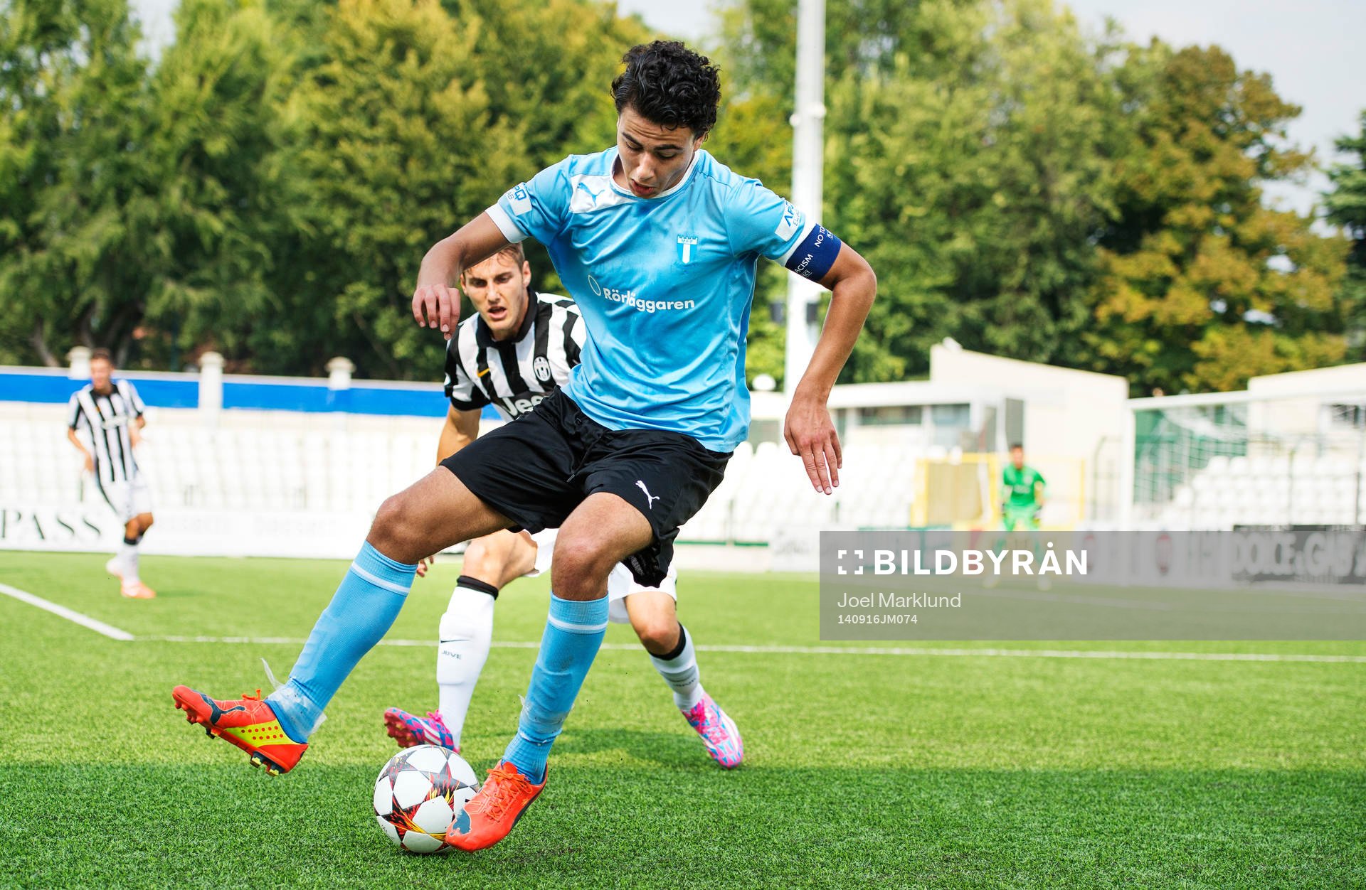 Malmö FF:s Deniz Hummet under fotbollsmatchen i UEFA Youth League mellan Juventus och Malmö FF den 16 september 2014 i Turin.