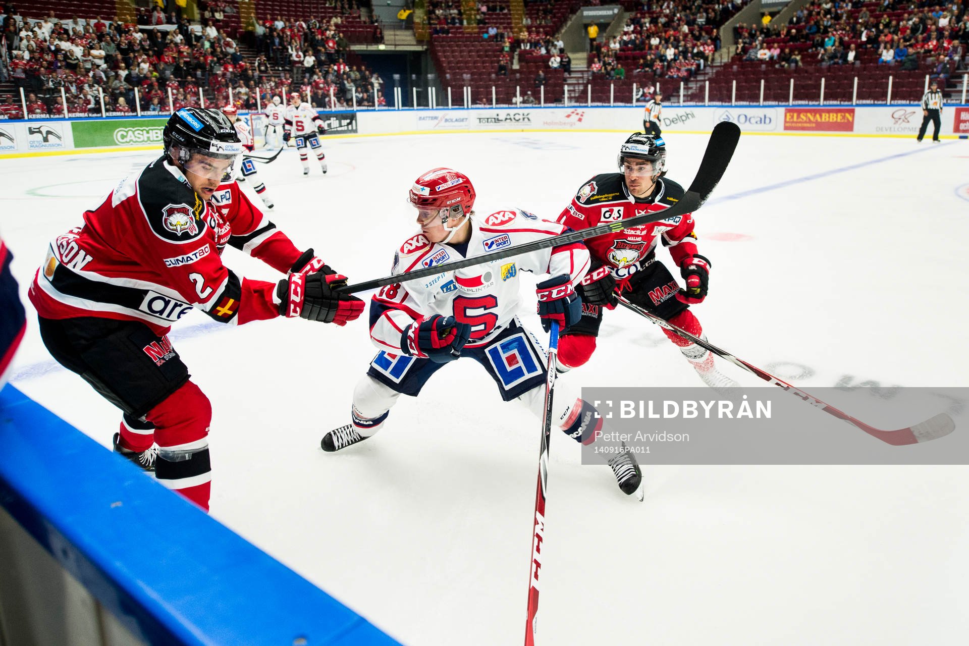 Malmö Redhawks Nils Andersson (tv) och Nils Bergström (th)