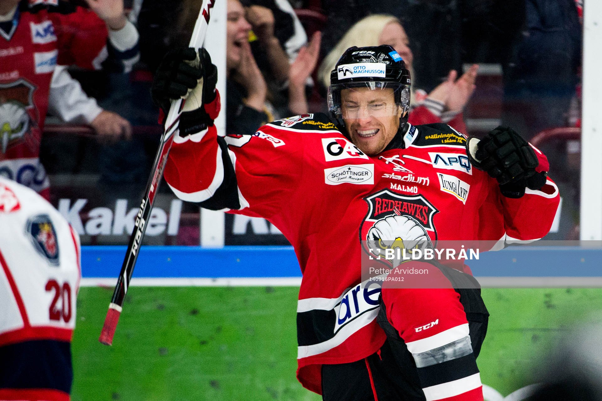 Malmö Redhawks Jens Jakobs jublar