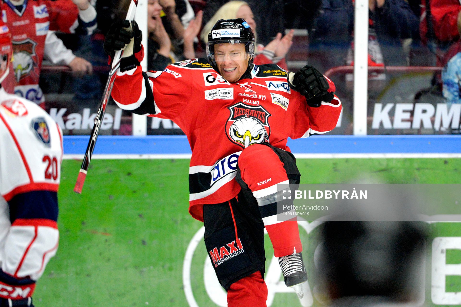 Malmö Redhawks Jens Jakobs jublar