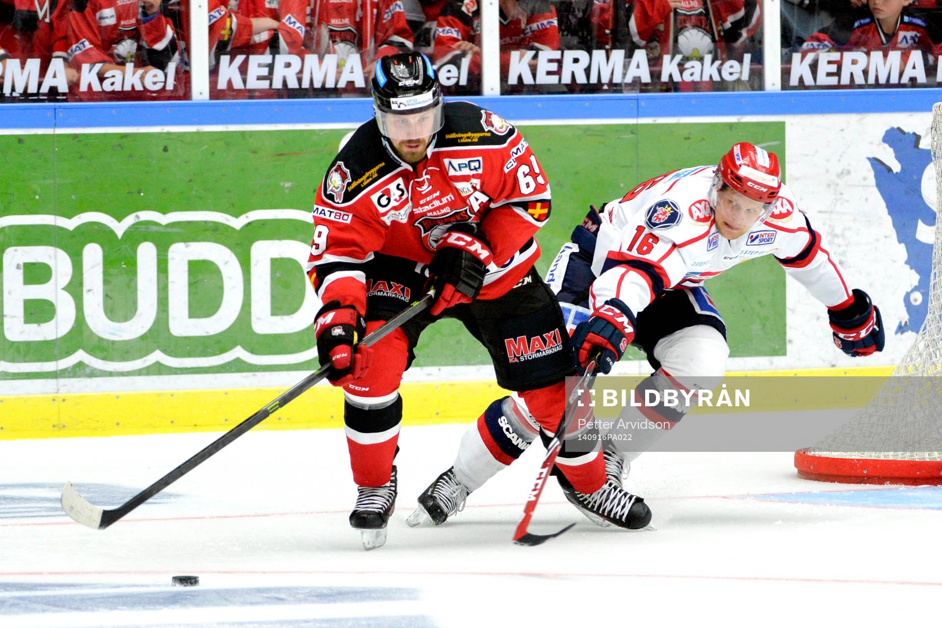 Malmö Redhawks Stefan Warg och Södertäljes Alexander