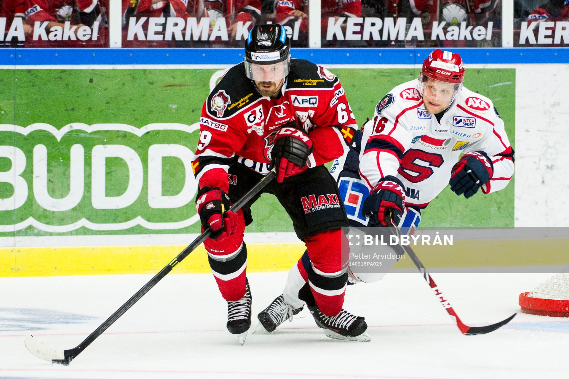 Malmö Redhawks Stefan Warg och Södertäljes Alexander