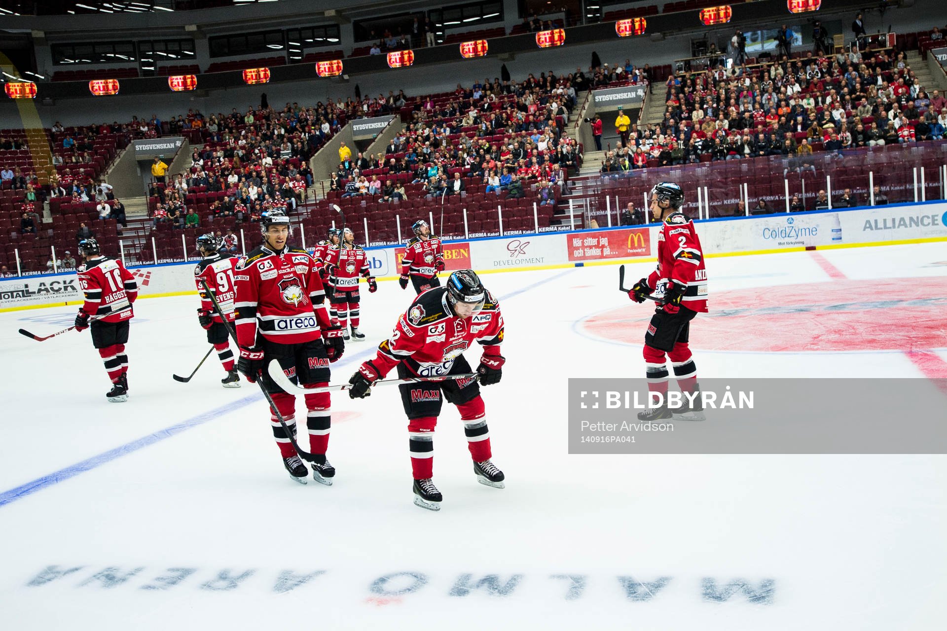 Malmö Redhawks spelare deppar