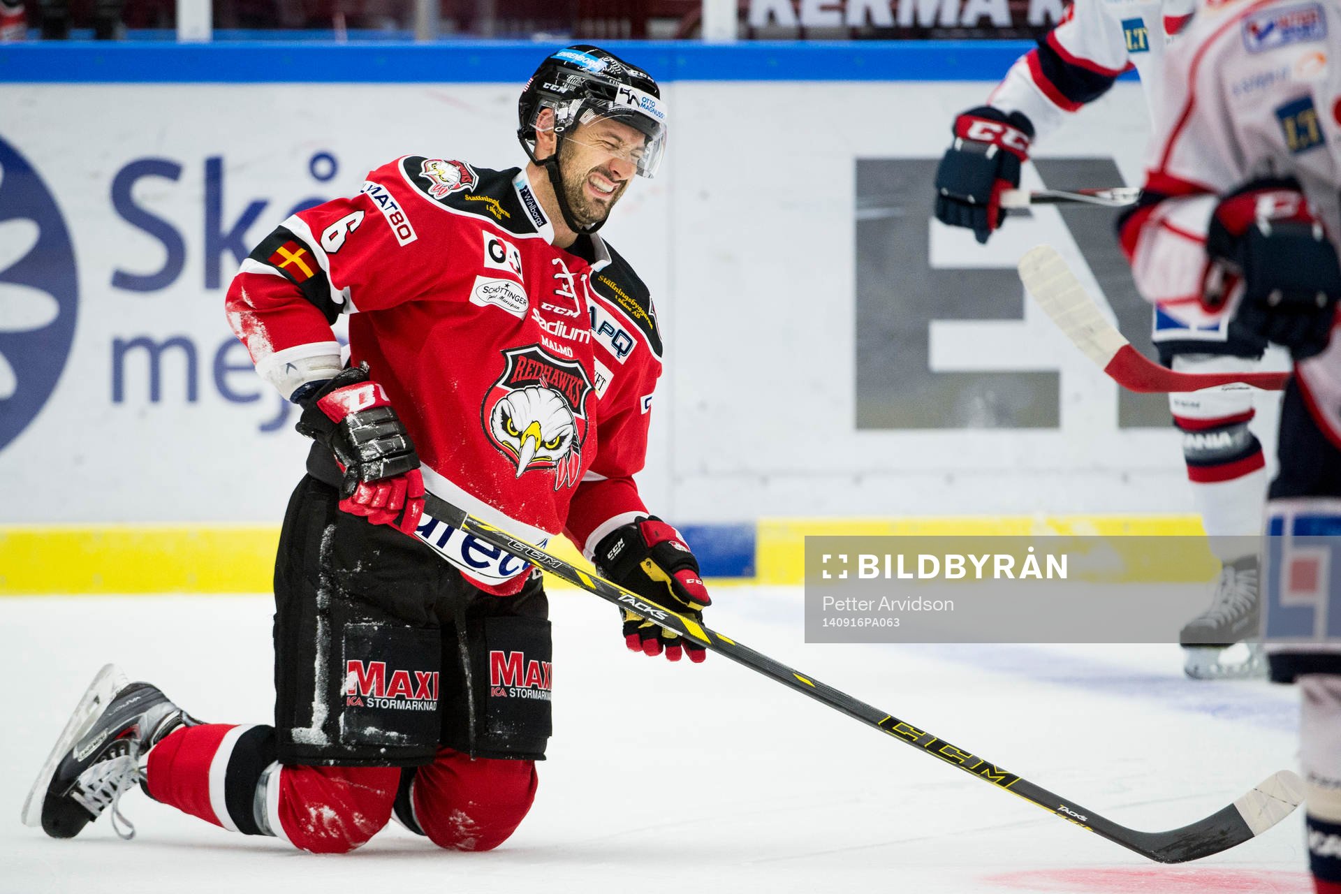 Malmö Redhawks Colin Stuart har ont