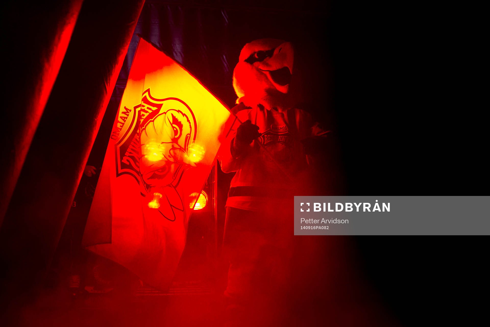 Malmö Redhawks maskot Hawkan