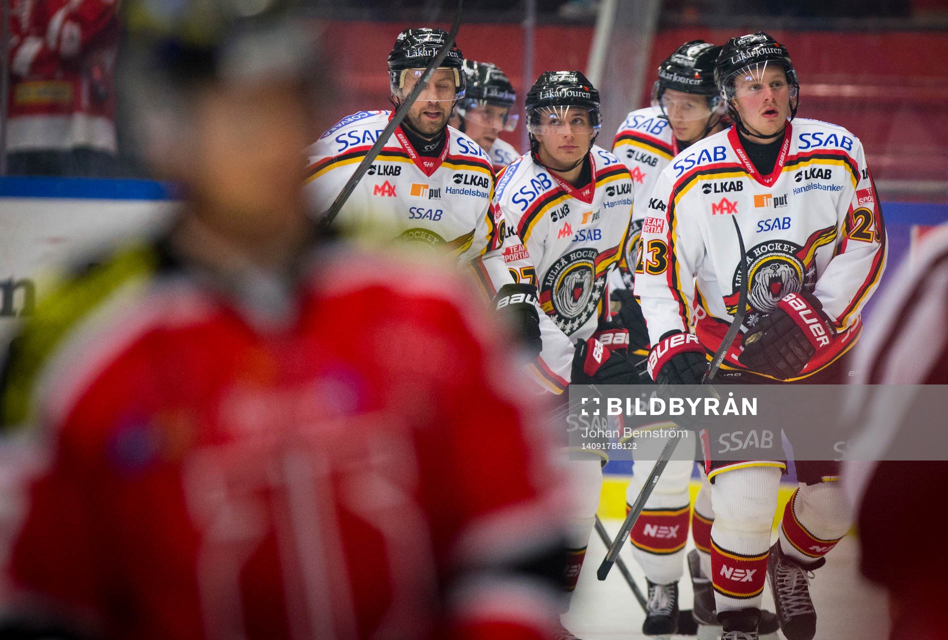 Luleås Lucas Wallmark gör 0-1 och jublar