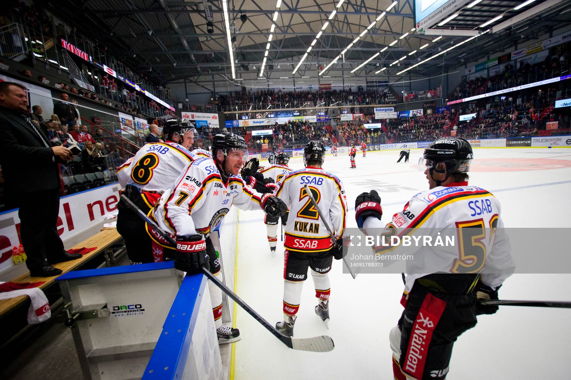 Luleås Dean Kukan gör 1-3 i öppet mål jublar med Jan