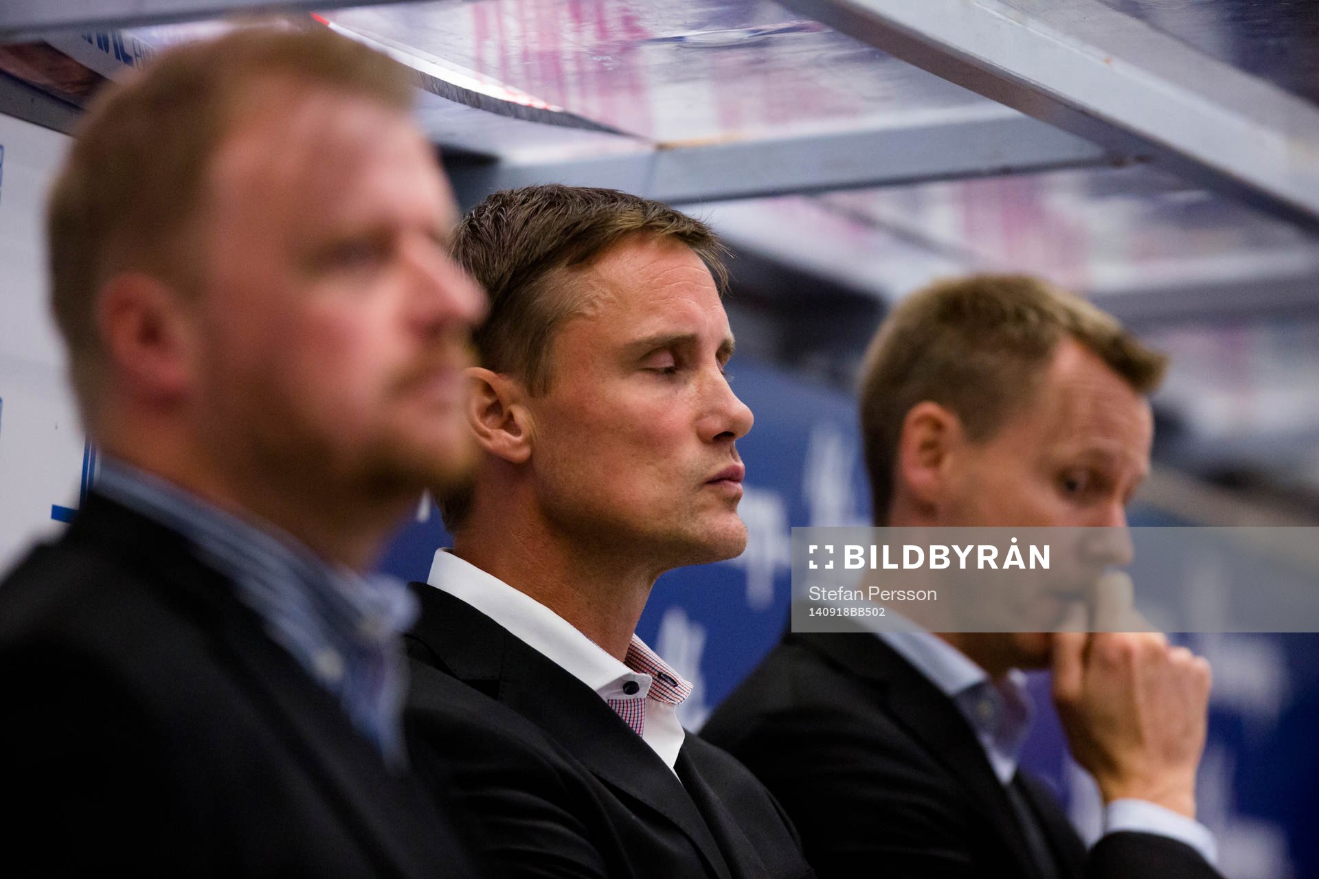 Frölundas Klas Östman, tränare Roger Rönnberg och
