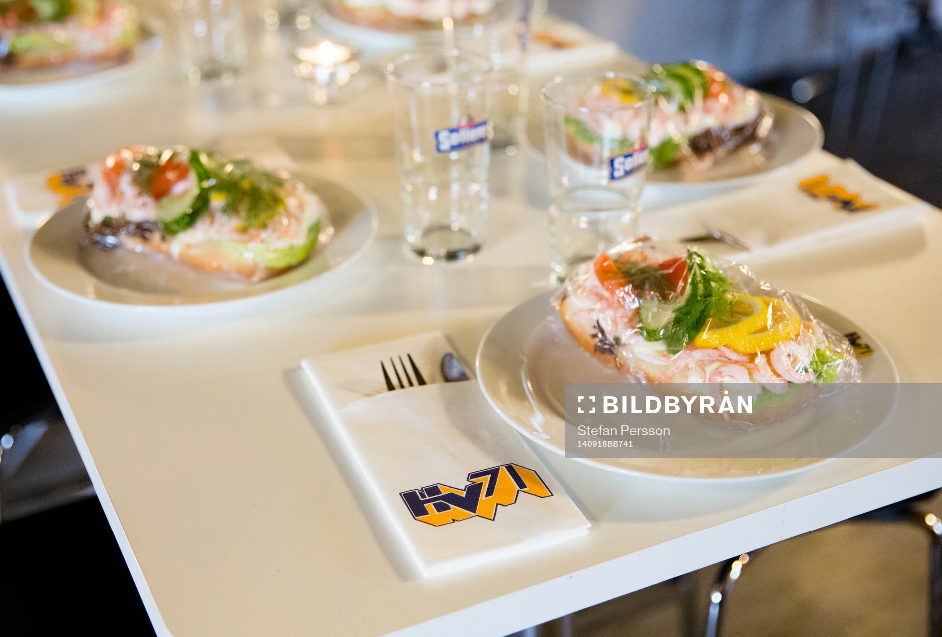 Uppdukat i sponsorutrymme