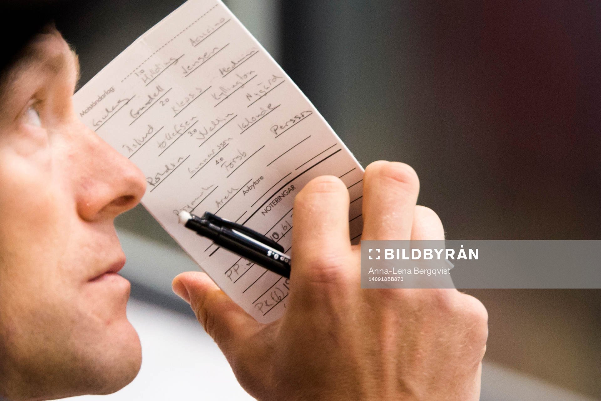 Anteckningar på block