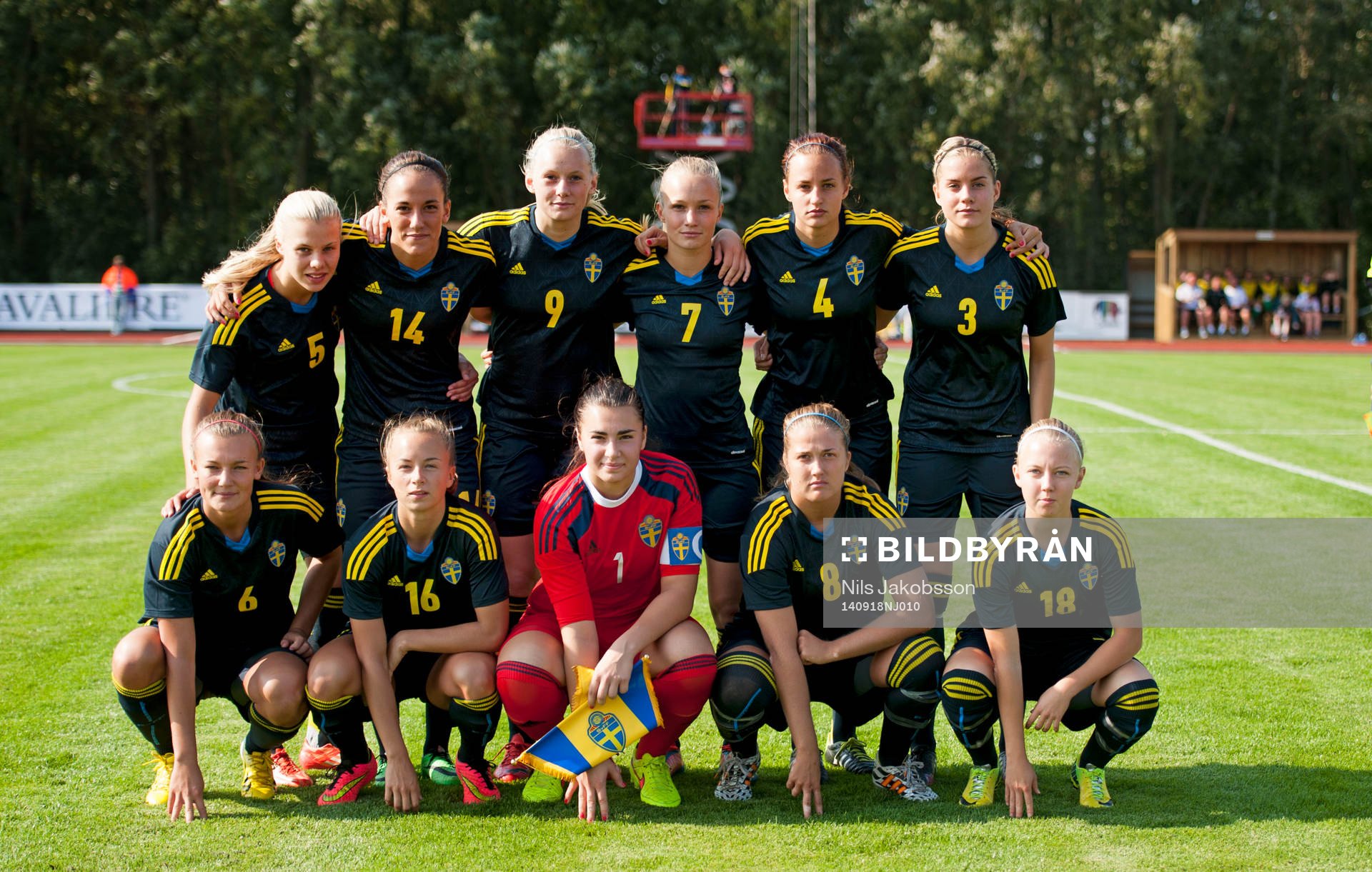 Sveriges lagbild, bakre raden Lotta Ökvist Anna Klara