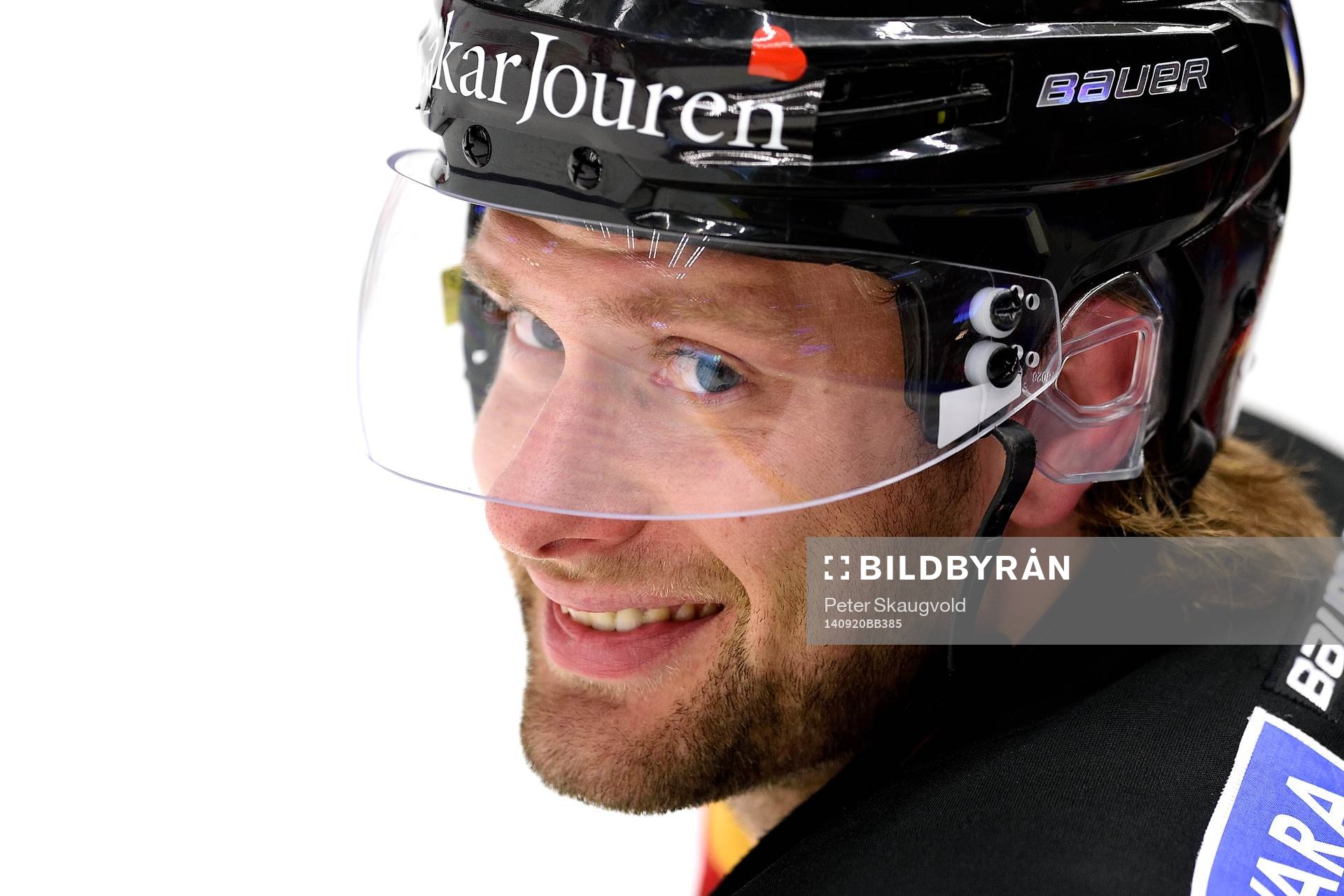 Luleås Jonathan Granström på uppvärmningen