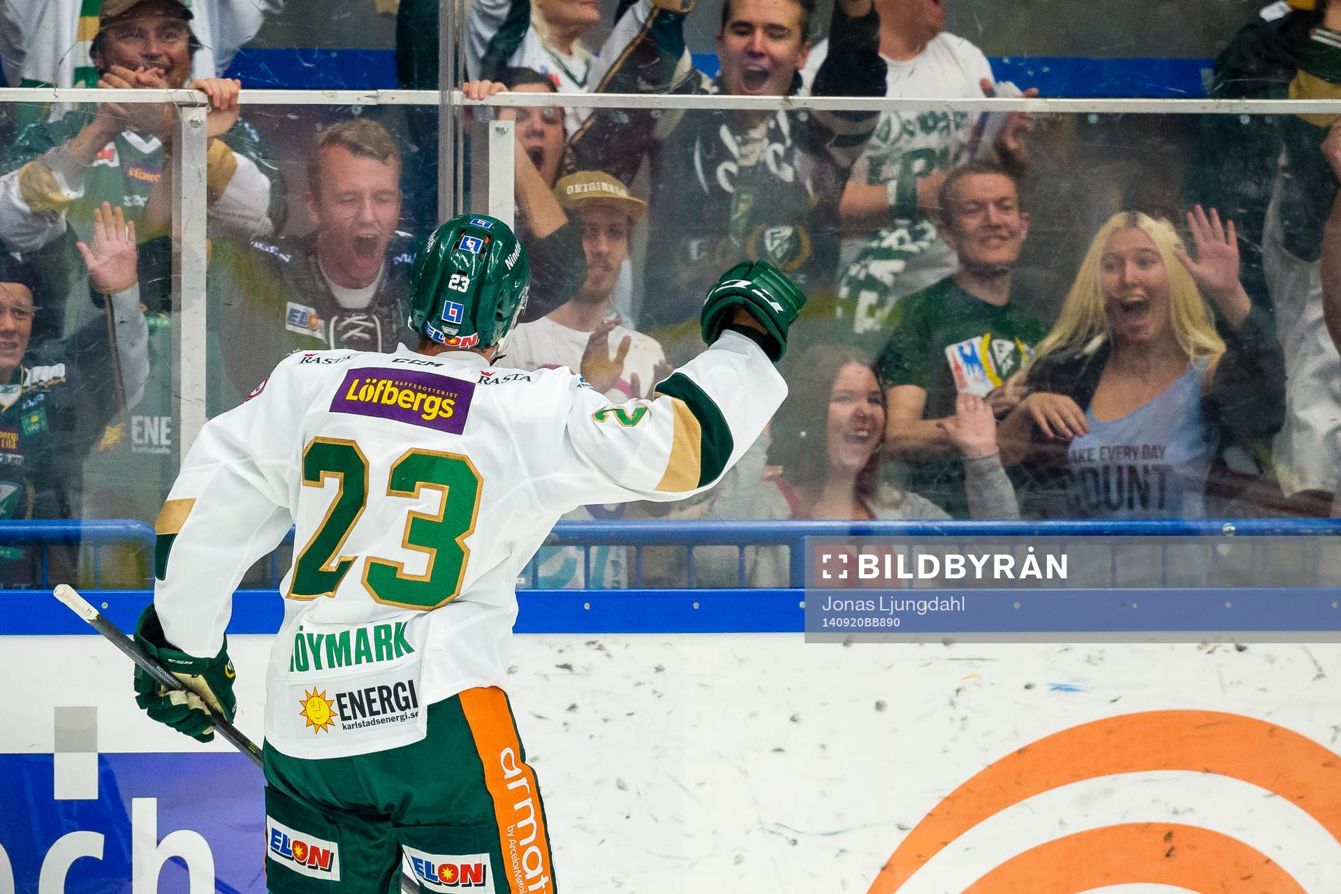 Färjestads Martin Røymark jublar