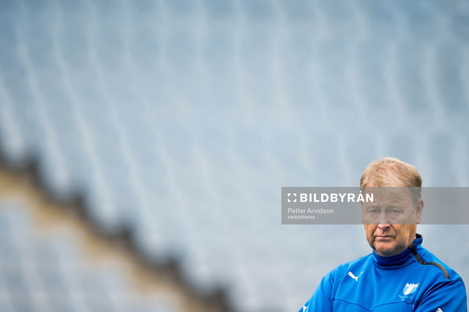 Malmö FFs tränare Åge Hareide under en träning den 20 september 2014 i Malmö.