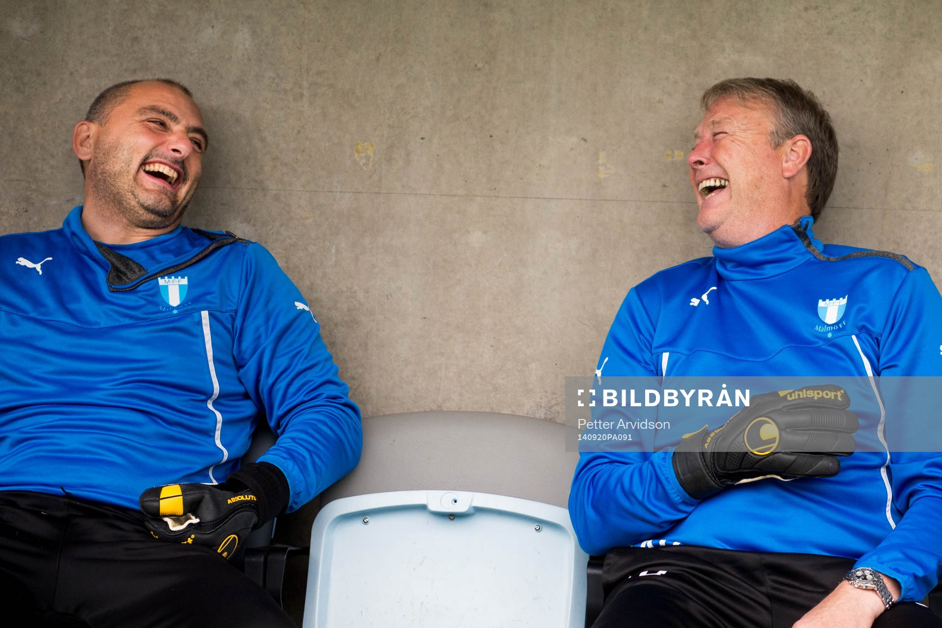 Malmö FFs målvaktstränare Jonnie Fedel och tränare Åge