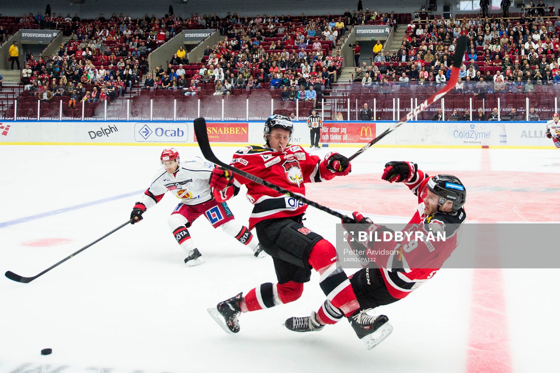 Malmö Redhawks Magnus Häggström (tv) och Fredrik Storm