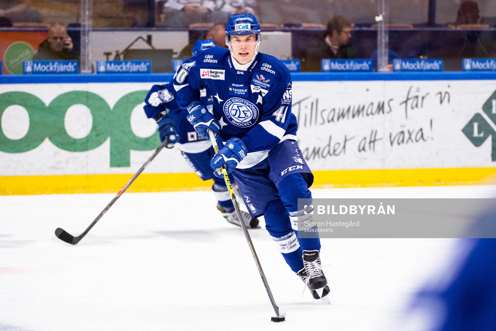 Leksands Tomi Sallinen på uppvärmningen före