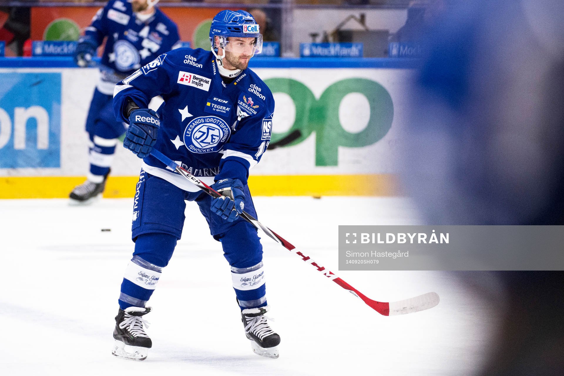 Leksands Chris Connolly på uppvärmningen före