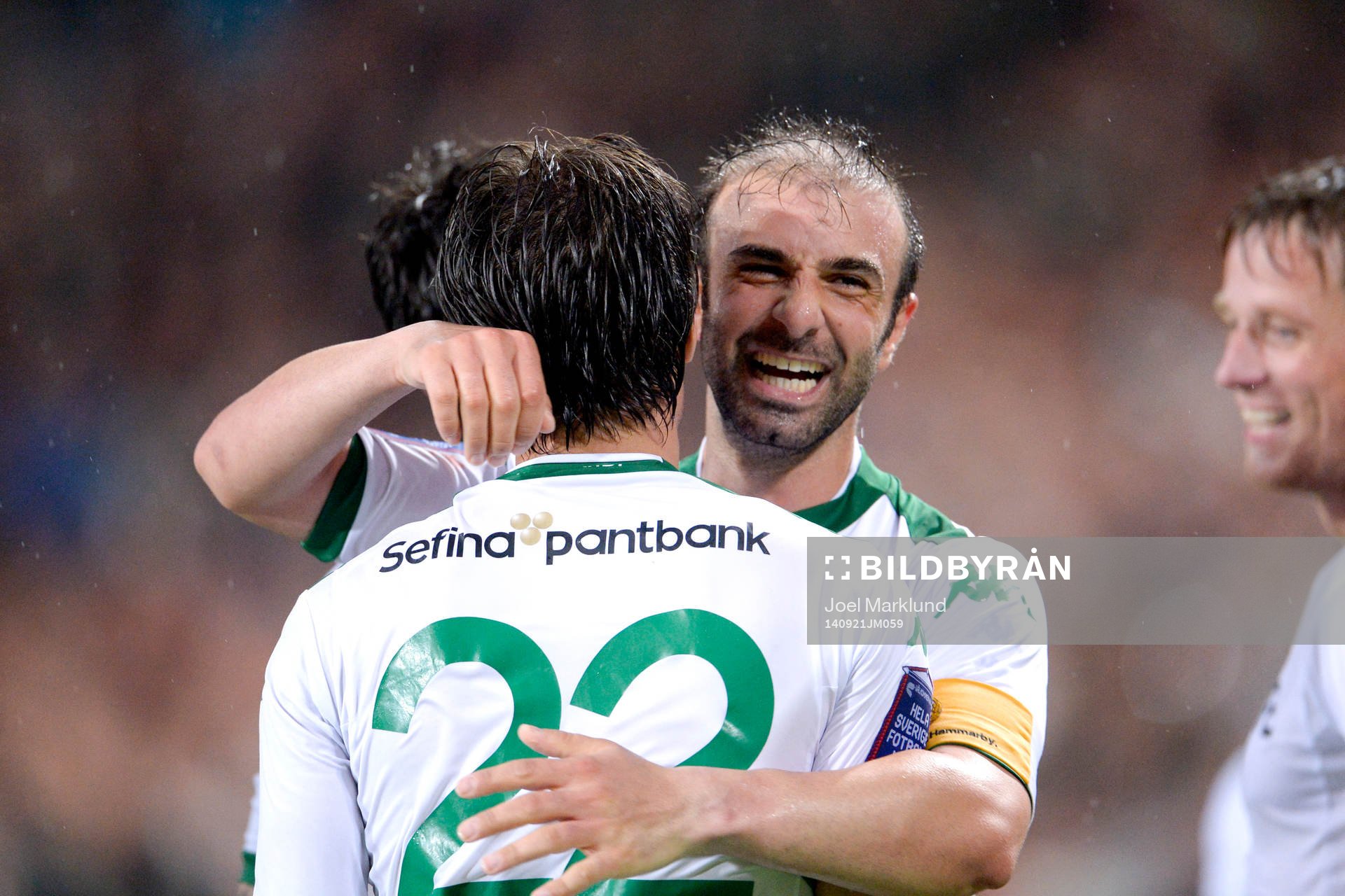 Hammarbys Lars Fuhre och Kennedy Bakircioglu   jublar