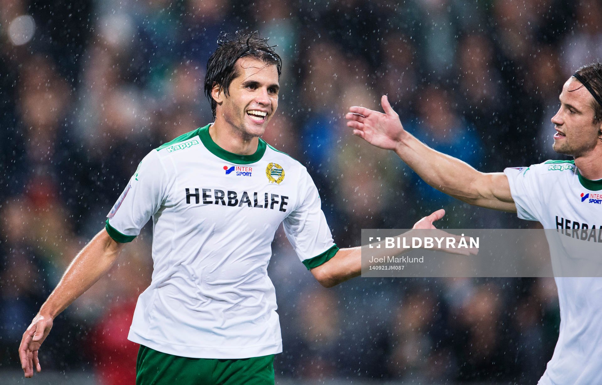 Hammarbys Lars Fuhre och Linus Hallenius jublar