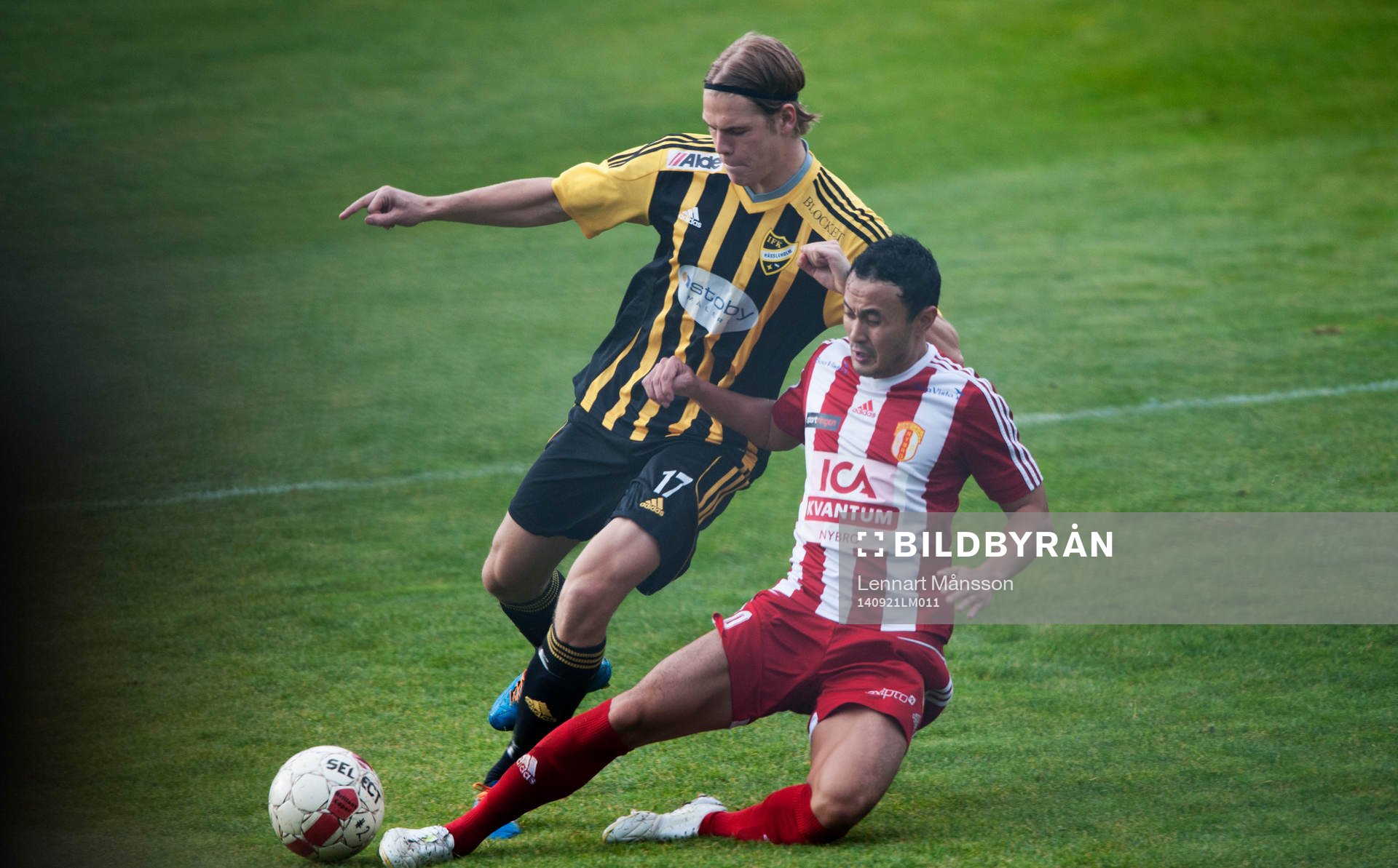 IFK Hässleholms Filip Ranmo i matchen i division 3 mellan