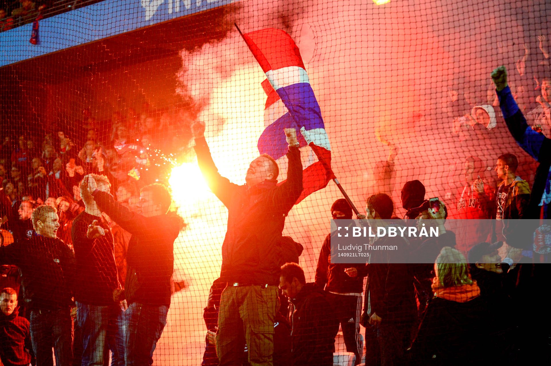 Bengaler i Helsingborgs delen av läktaren