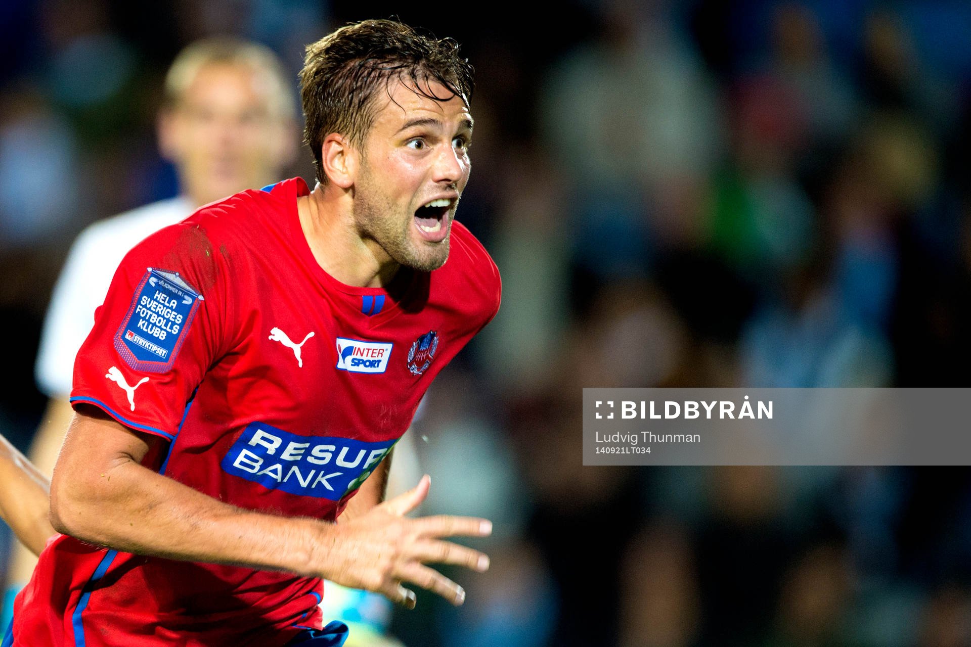 Helsingborgs Mikael Dahlberg jublar