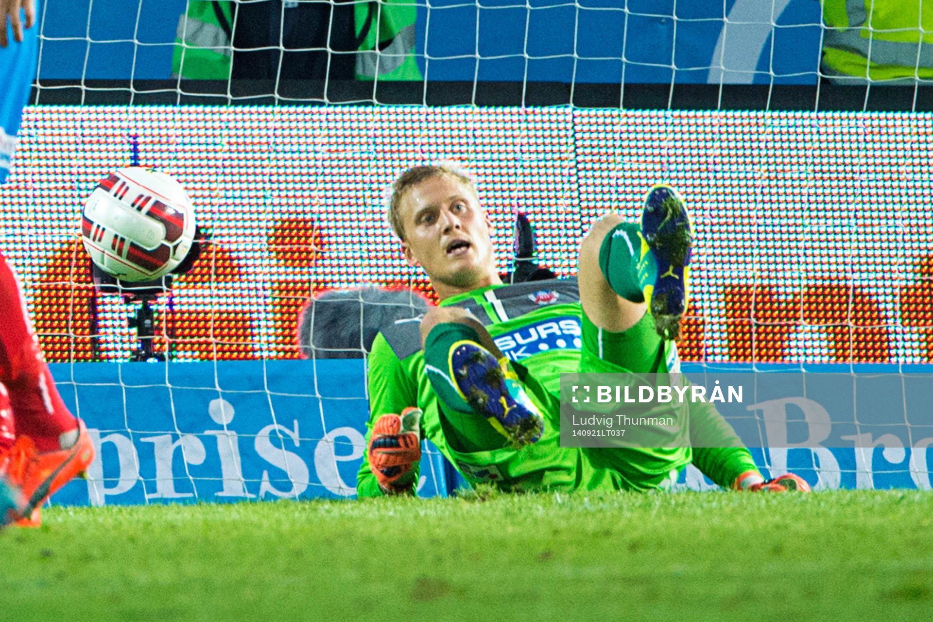 Helsingborgs målvakt Pär Hansson deppar