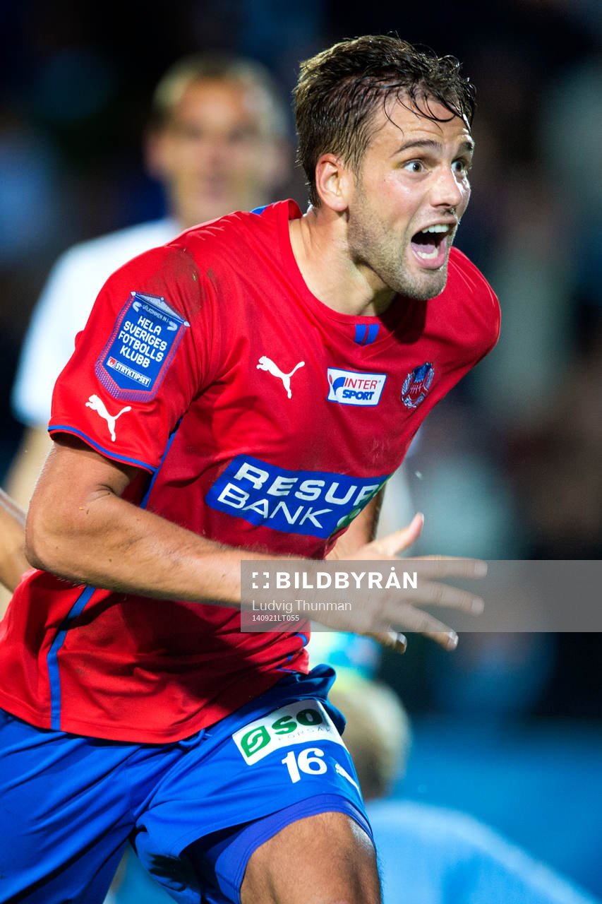 Helsingborgs Mikael Dahlberg jublar
