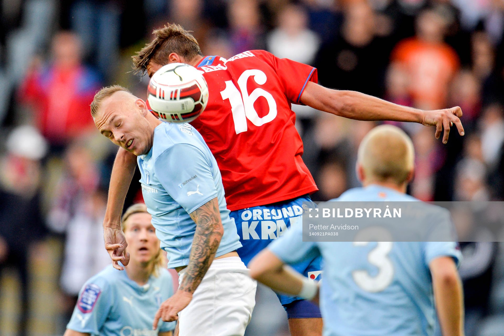 Malmö FFs Magnus Eriksson och Helsingborgs Mikael Dahlberg