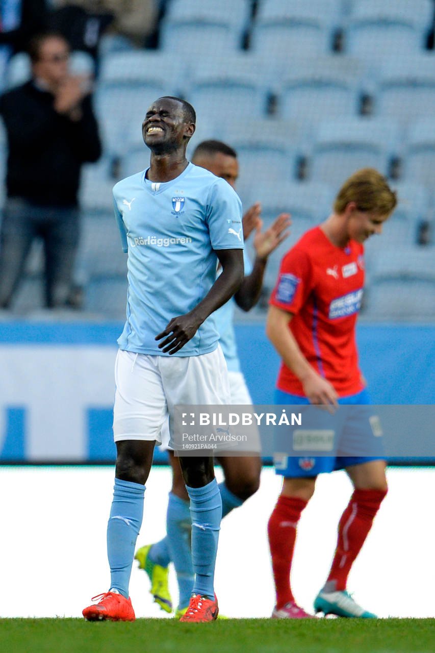 Malmö FFs Enock Kofi Adu deppar